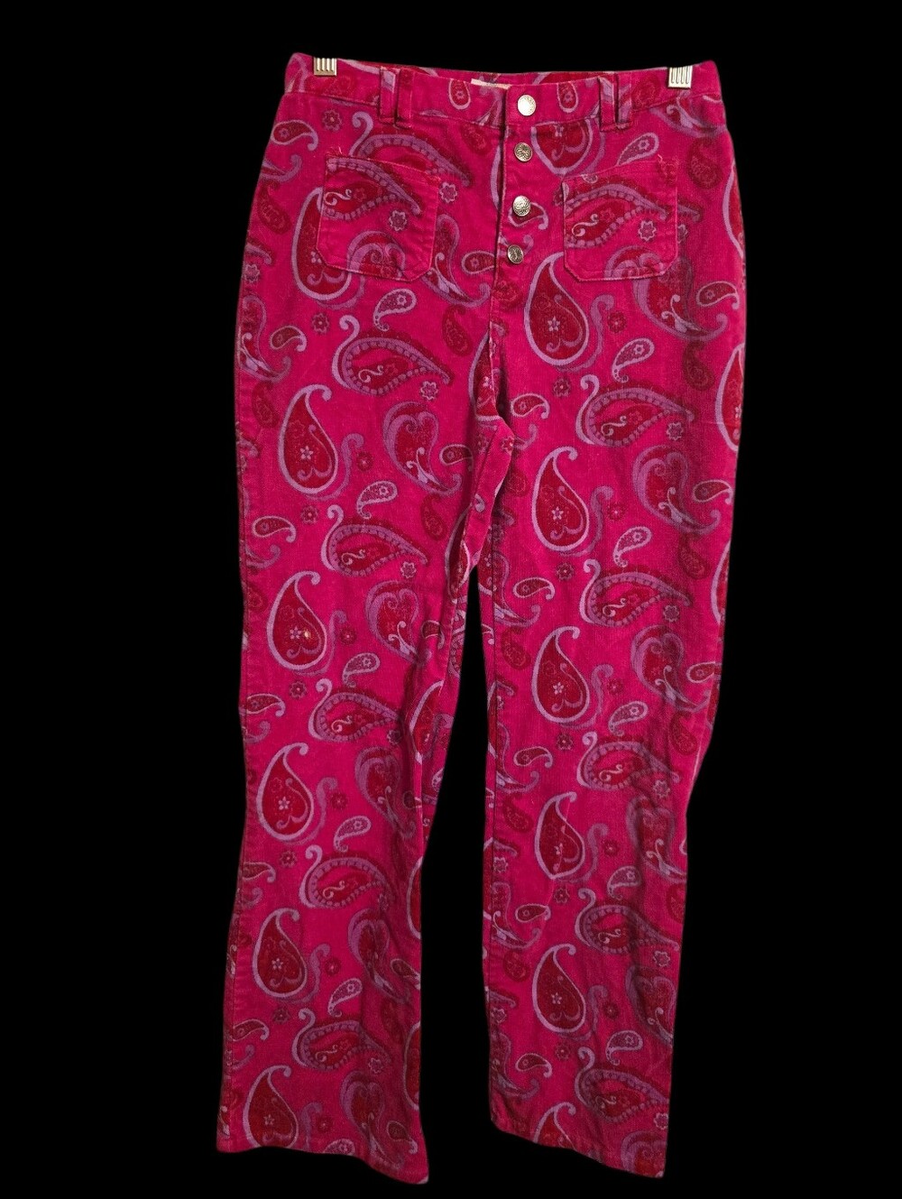 Vintage | Pink Paisley Velvet Pants